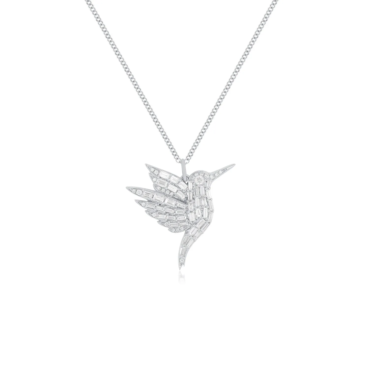 Diamond Baguette Hummingbird Necklace sold by EF Collection product image thumbnail 4