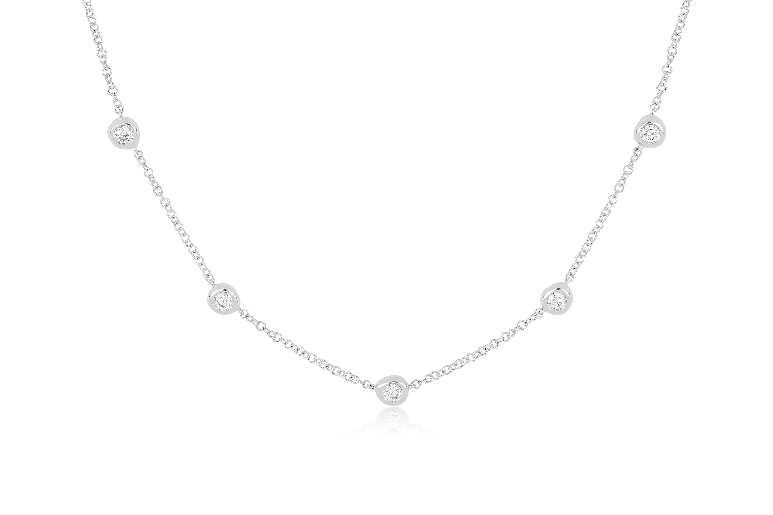 5 Diamond Pillow Necklace sold by EF Collection product image thumbnail 4