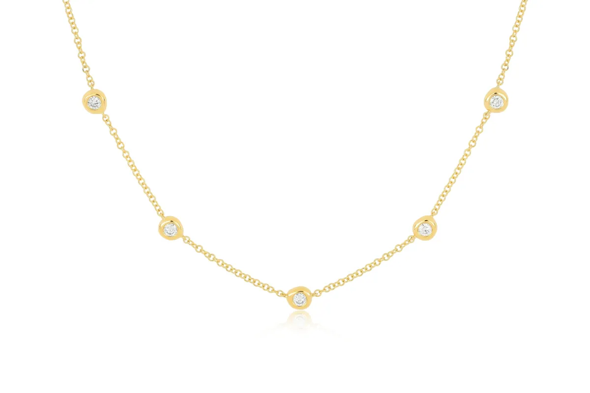 5 Diamond Pillow Necklace sold by EF Collection