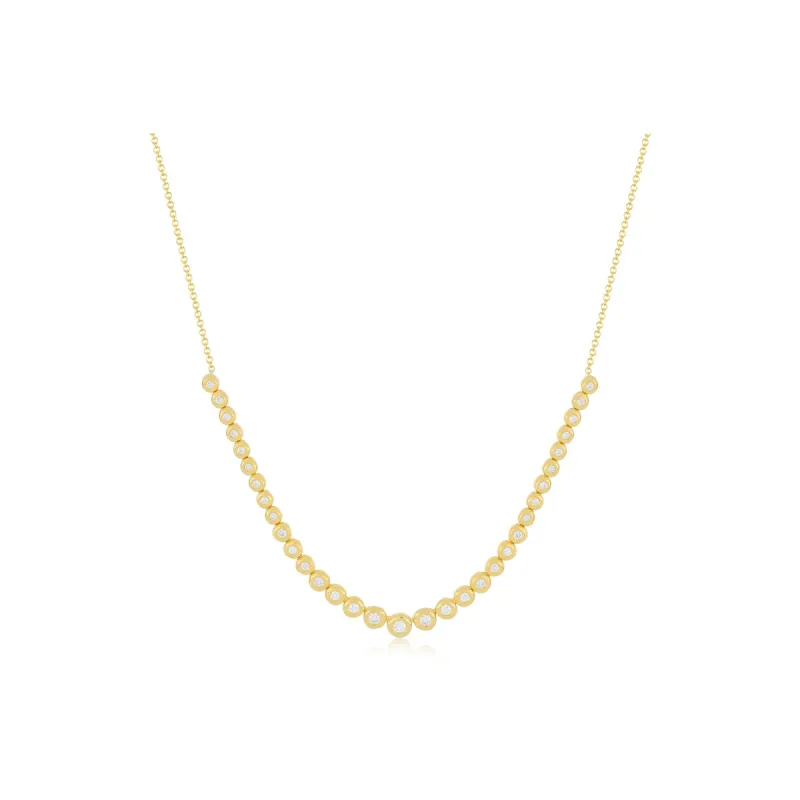 Graduated Diamond Pillow Necklace sold by EF Collection