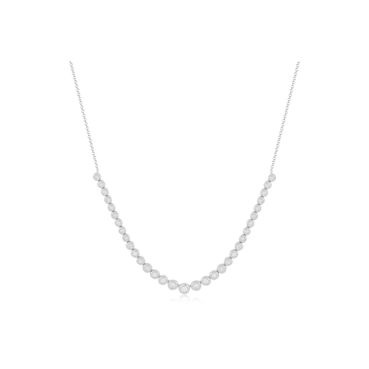 Graduated Diamond Pillow Necklace sold by EF Collection product image thumbnail 4