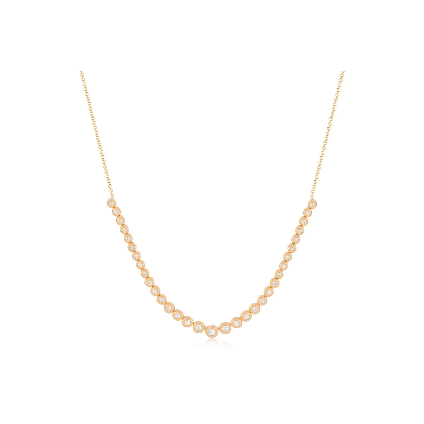 Graduated Diamond Pillow Necklace sold by EF Collection product image thumbnail 3