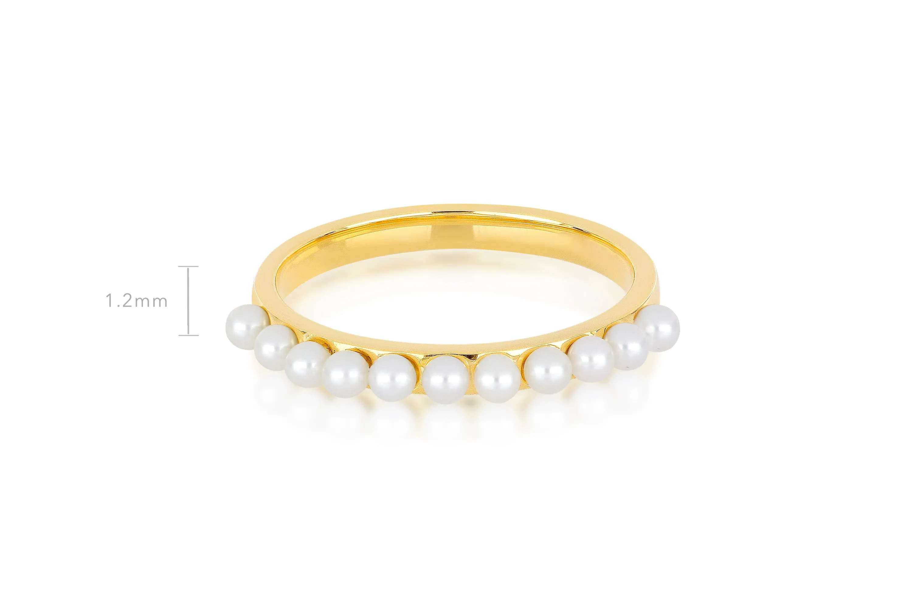 Multi Pearl Stack Ring sold by EF Collection product image thumbnail 5