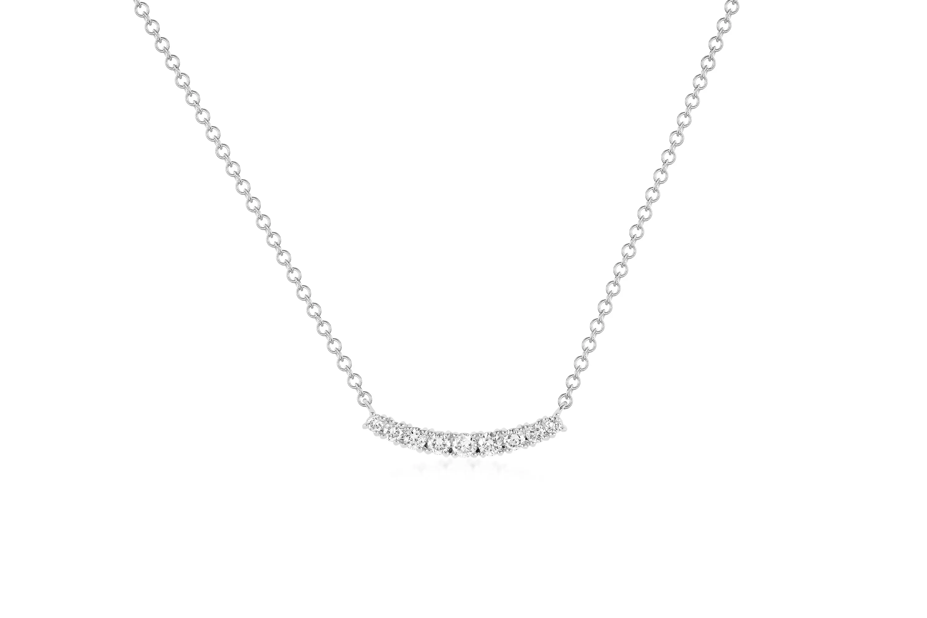 Full Cut Diamond Arc Necklace sold by EF Collection product image thumbnail 4