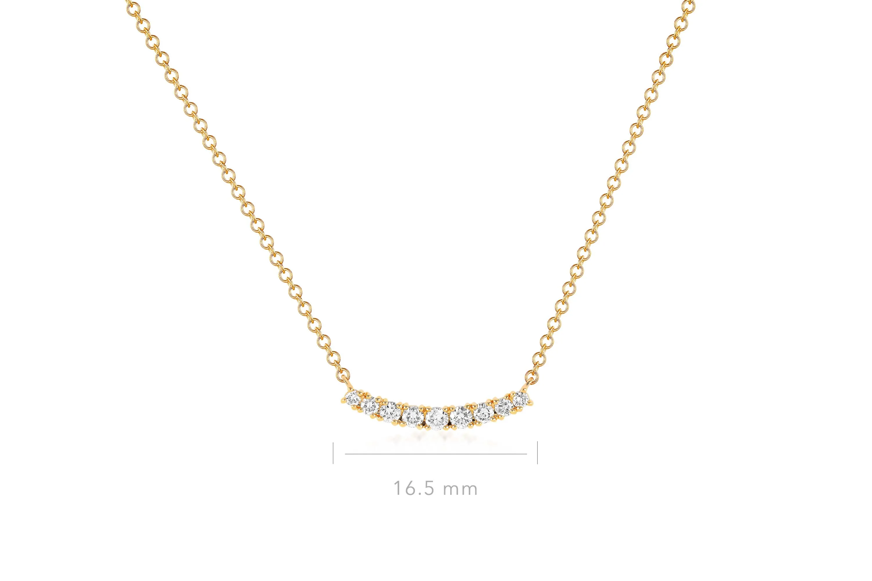 Full Cut Diamond Arc Necklace sold by EF Collection product image thumbnail 5