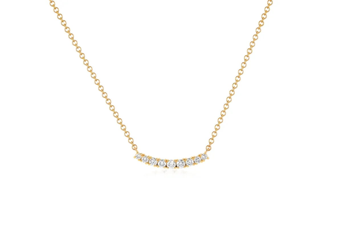 Full Cut Diamond Arc Necklace sold by EF Collection