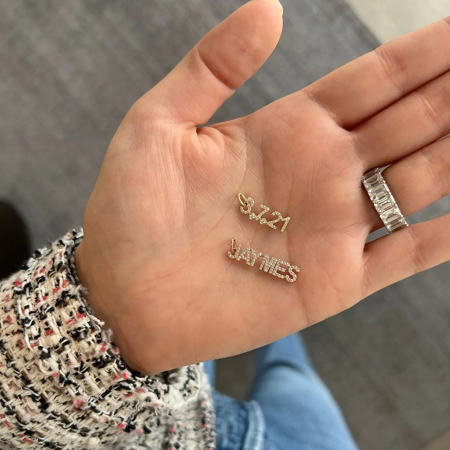 Diamond Name Necklace Charm sold by EF Collection product image thumbnail 5