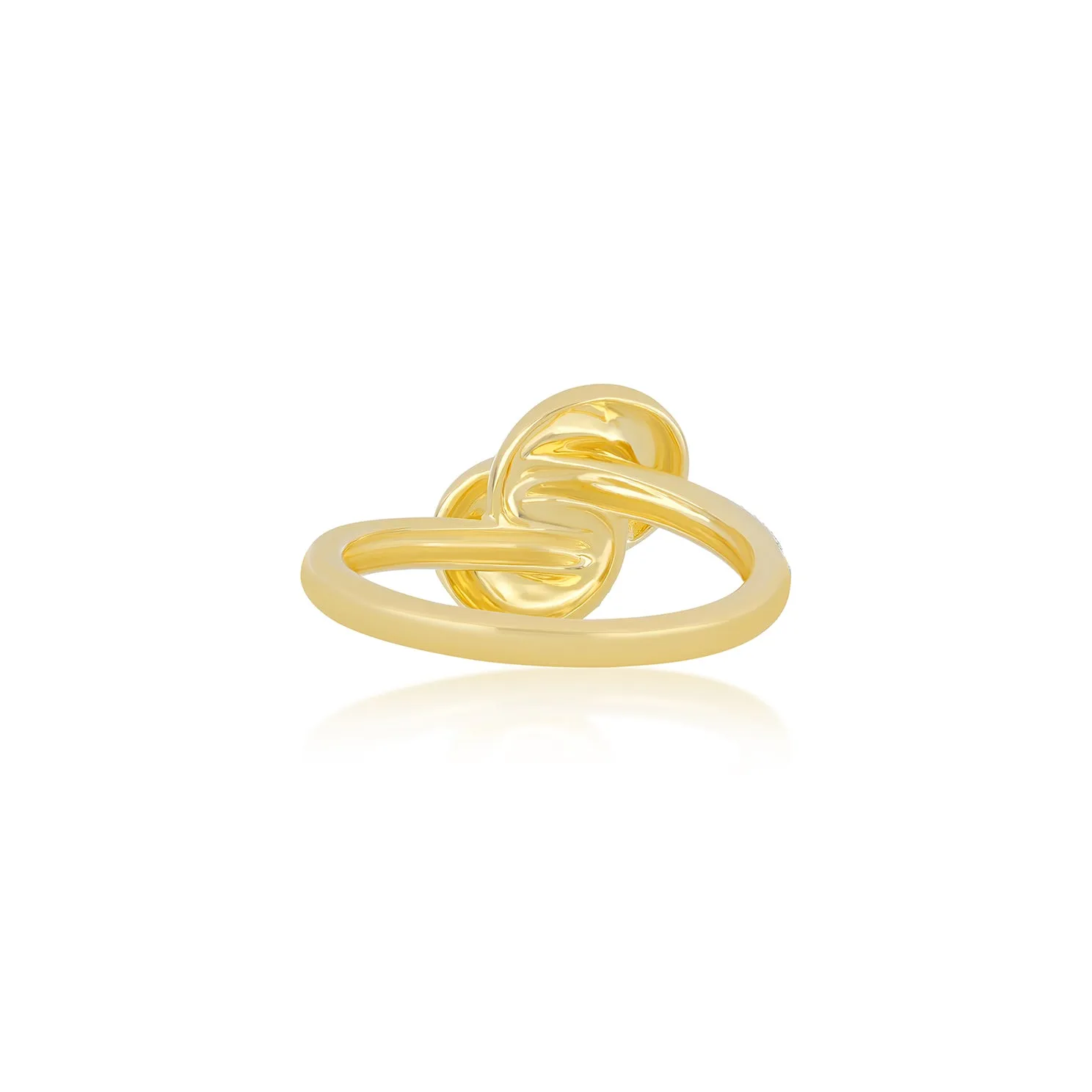 Diamond & Gold Jumbo Love Knot Ring sold by EF Collection product image thumbnail 4