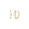 Jumbo Prong Set Graduated Diamond Huggie Earring sold by EF Collection
