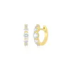 Jumbo Prong Set Graduated Diamond Huggie Earring sold by EF Collection