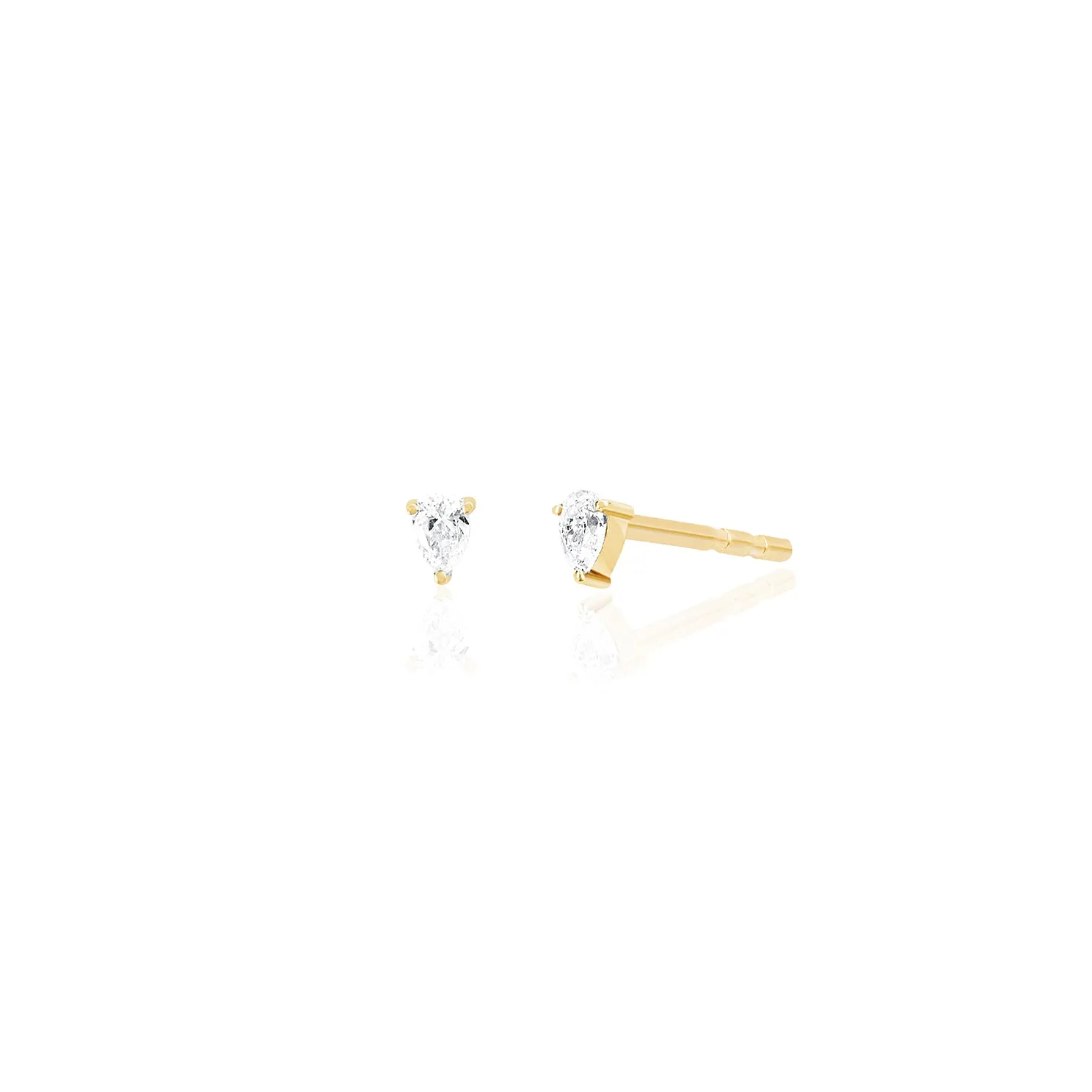 Diamond Mini Pear Stud Earring sold by EF Collection