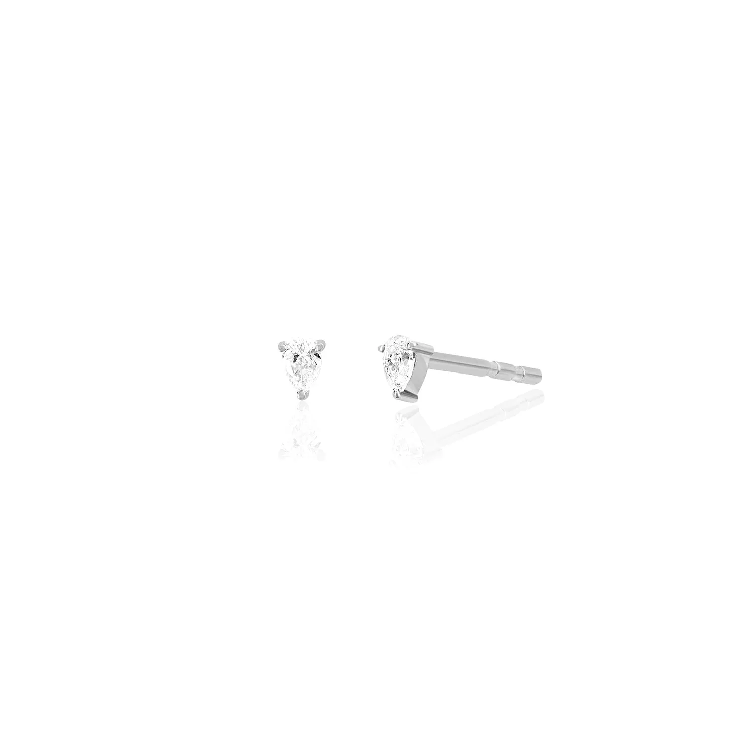 Diamond Mini Pear Stud Earring sold by EF Collection product image thumbnail 4