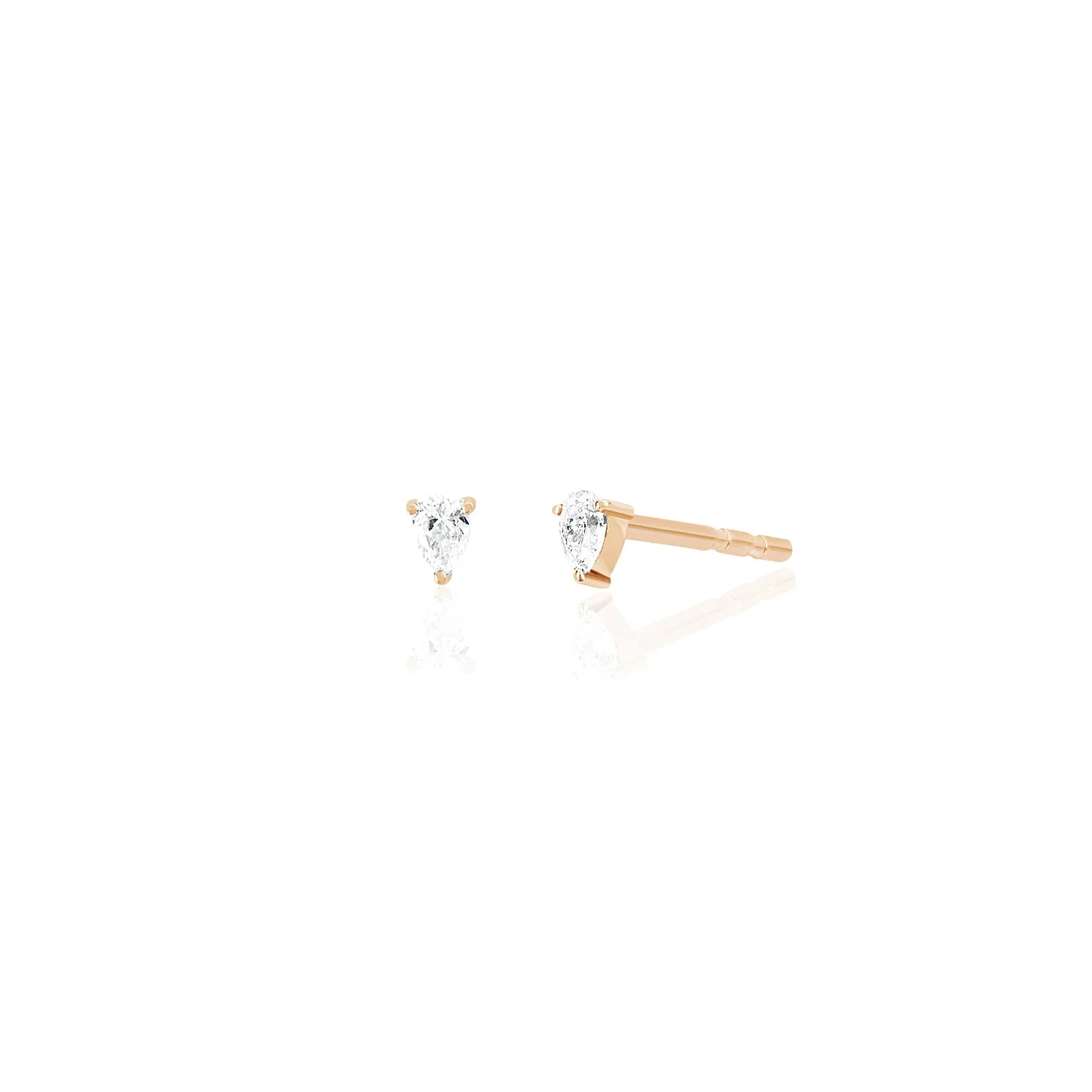 Diamond Mini Pear Stud Earring sold by EF Collection product image thumbnail 3