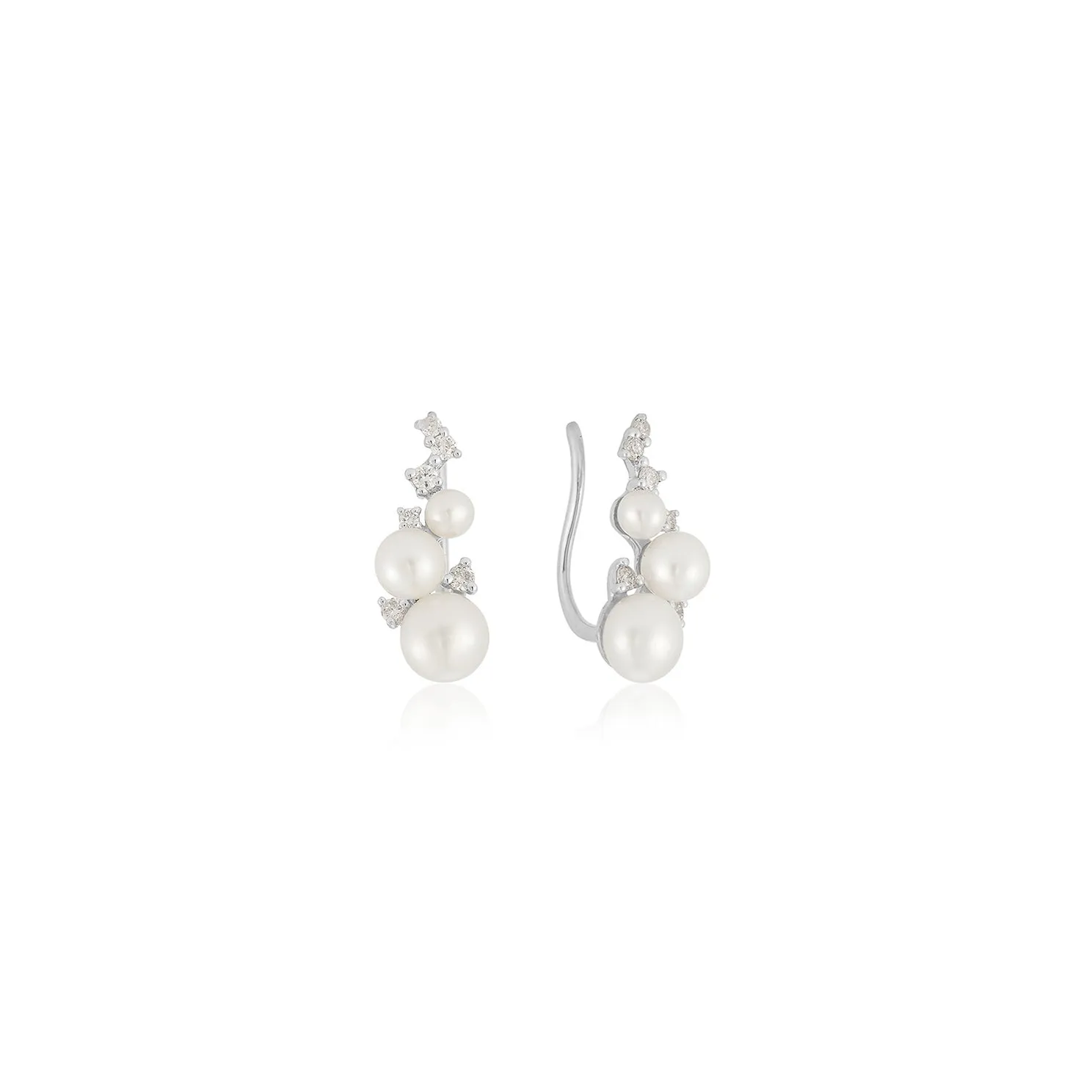 Diamond & Pearl Ear Climber sold by EF Collection product image thumbnail 4