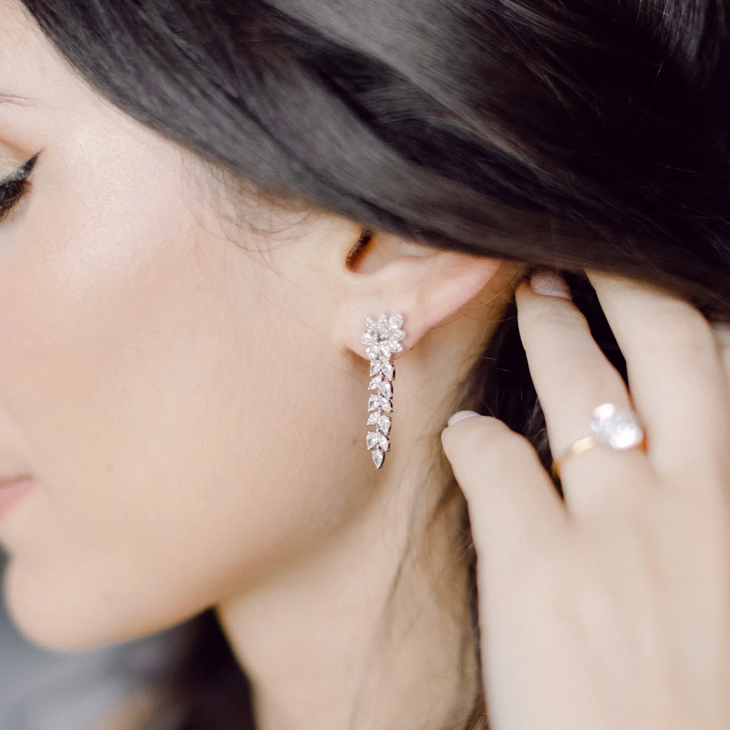 Diamond Pretty Lady Drop Earring sold by EF Collection product image thumbnail 4