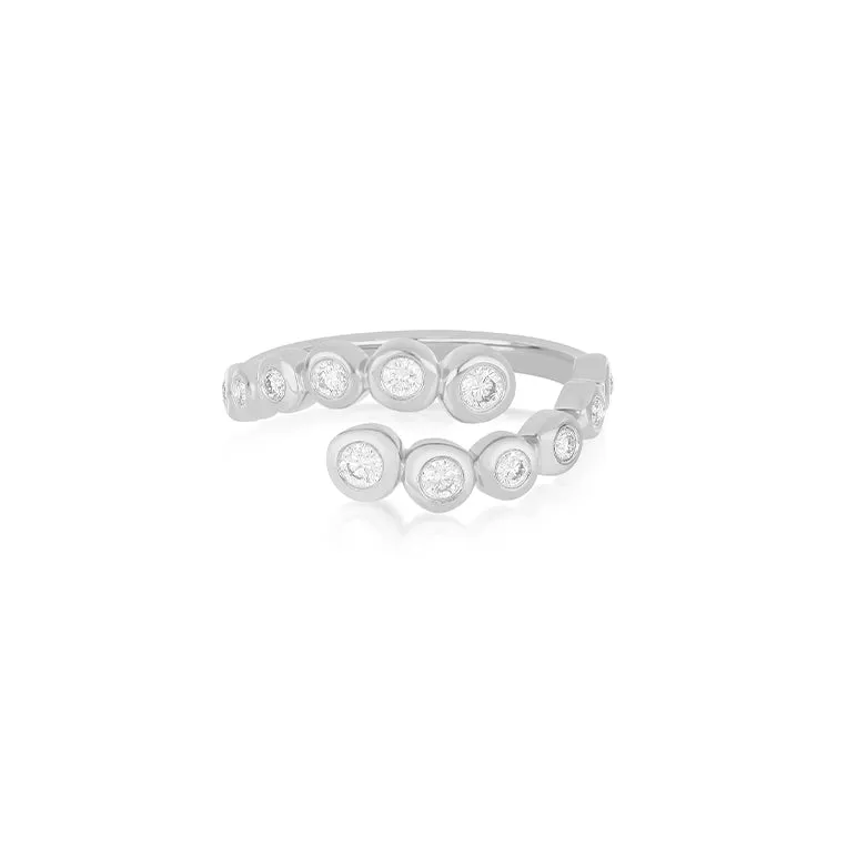Graduated Diamond Pillow Wrap Ring sold by EF Collection product image thumbnail 4
