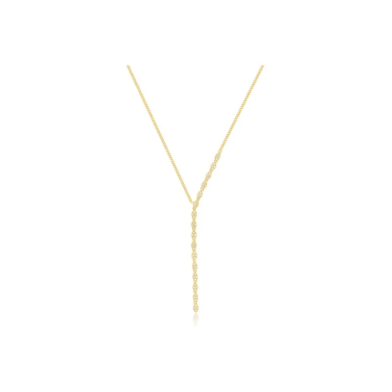 Pavé Diamond Marquise Waterfall Necklace sold by EF Collection