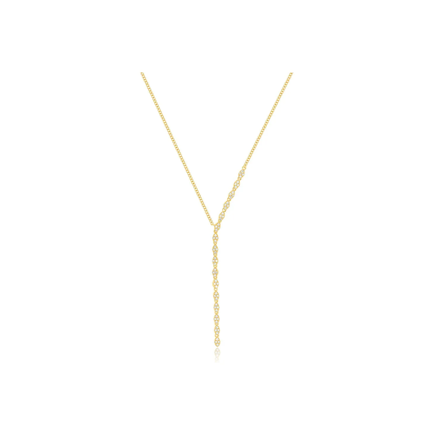 Pavé Diamond Marquise Waterfall Necklace sold by EF Collection