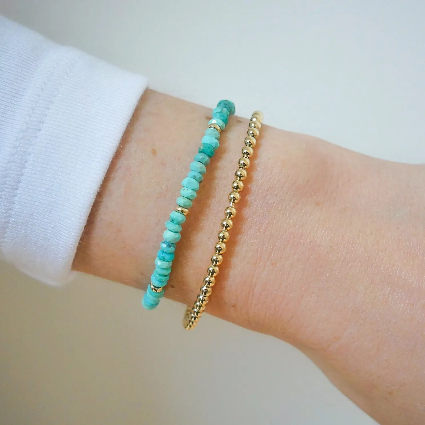 Birthstone Bead Bracelet In Turquoise sold by EF Collection product image thumbnail 2
