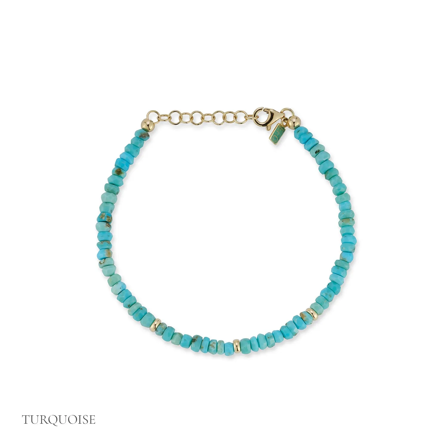 Birthstone Bead Bracelet In Turquoise sold by EF Collection product image thumbnail 3