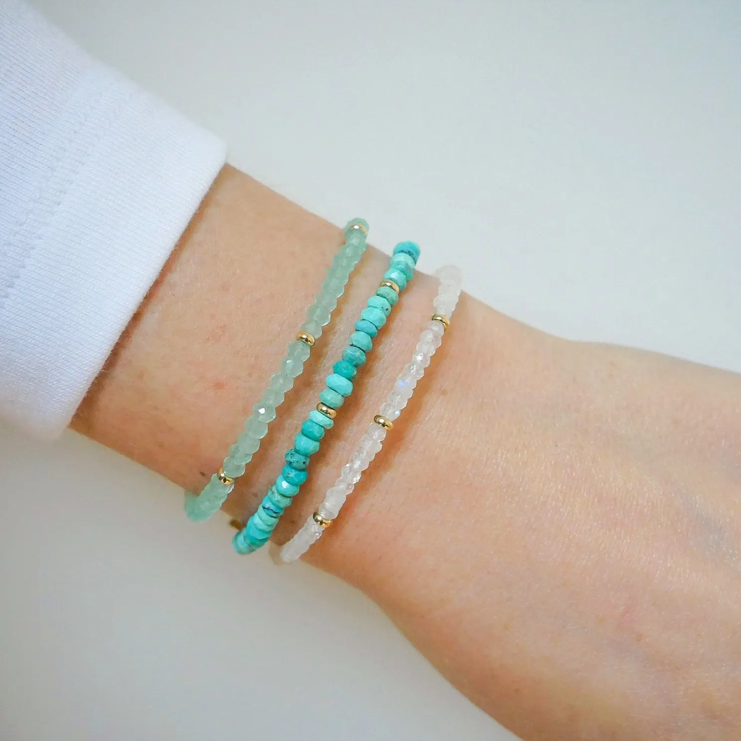 Birthstone Bead Bracelet In Turquoise sold by EF Collection product image thumbnail 4