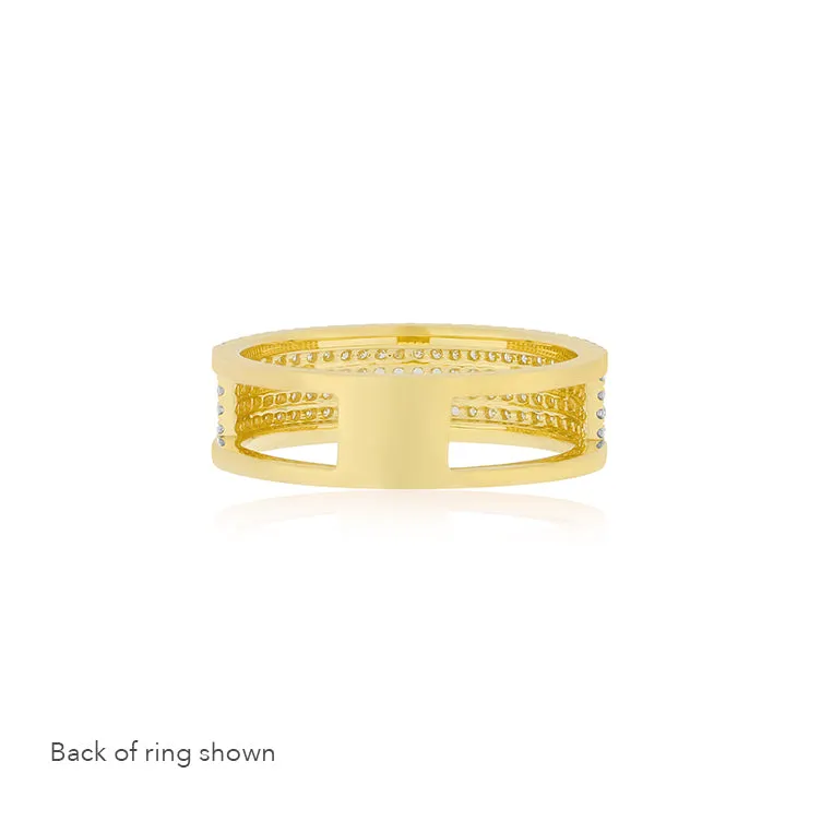 Diamond Cigar Band Ring sold by EF Collection product image thumbnail 5