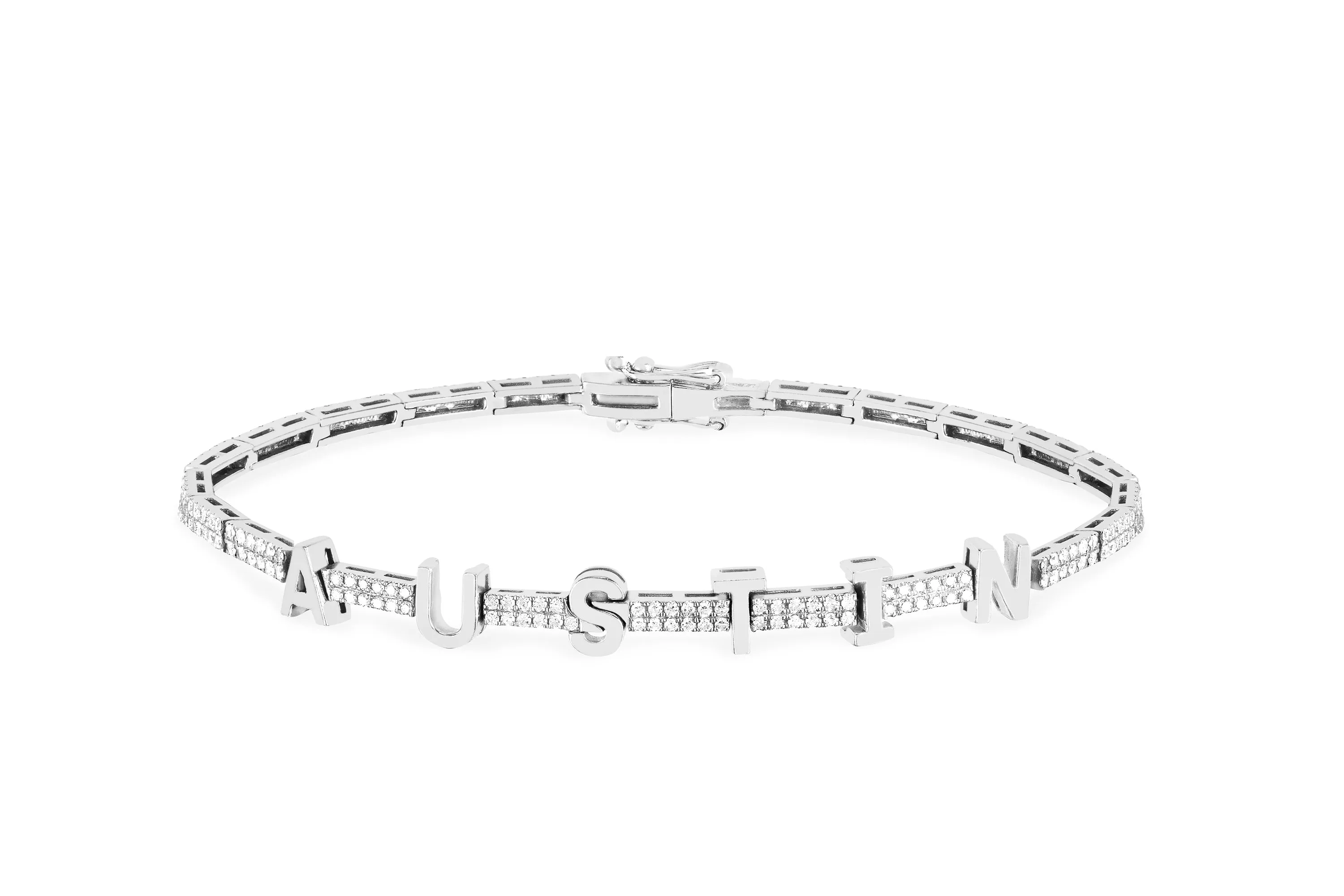 Diamond & Gold Name Eternity Bracelet sold by EF Collection product image thumbnail 4