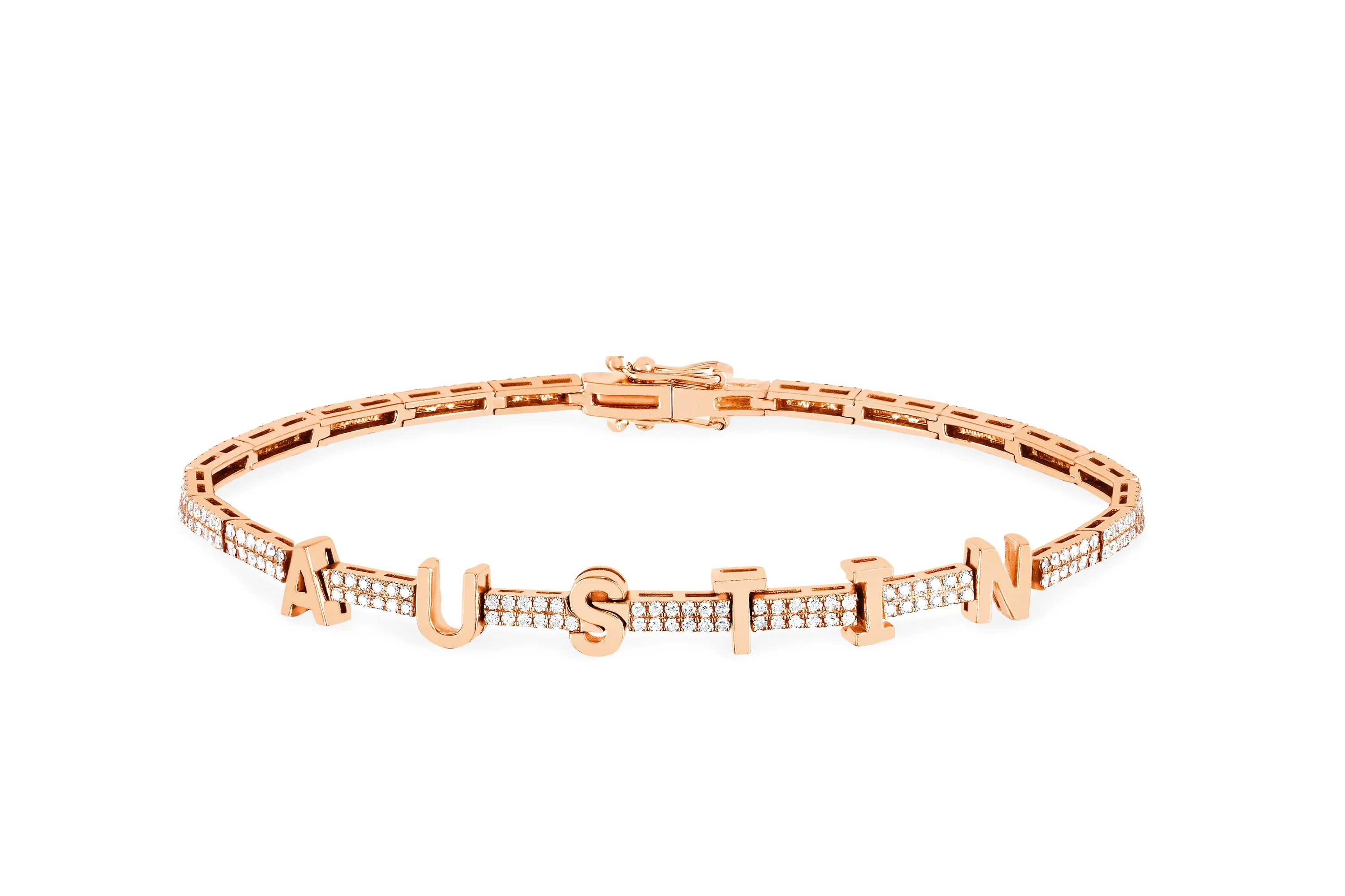 Diamond & Gold Name Eternity Bracelet sold by EF Collection product image thumbnail 3