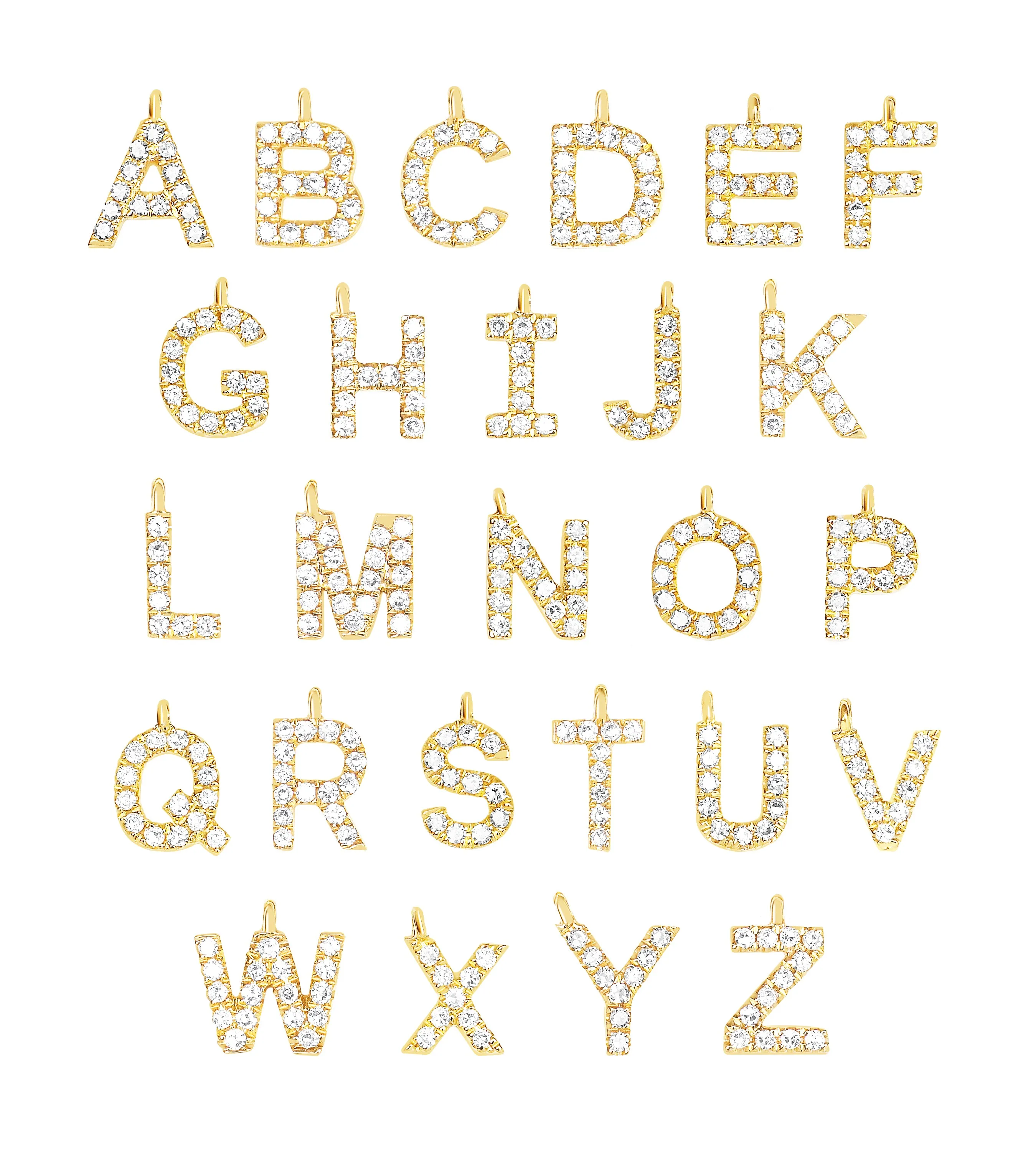 Diamond Initial Necklace Charm sold by EF Collection product image thumbnail 5