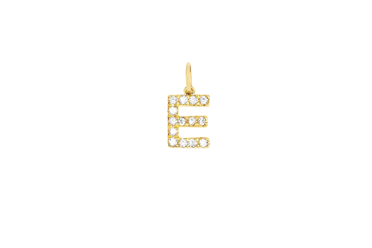 Diamond Initial Necklace Charm sold by EF Collection