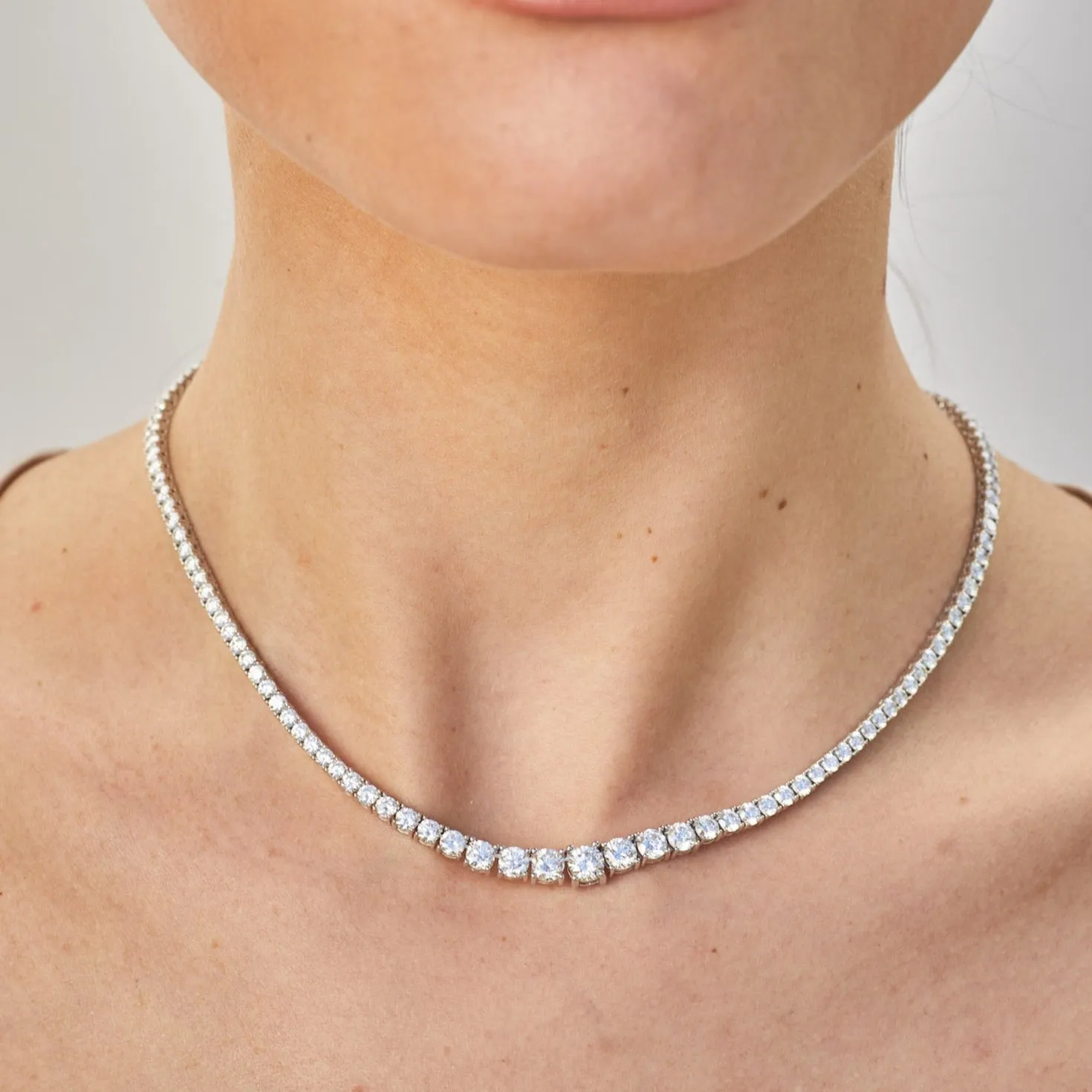 Diamond Riviera Tennis Necklace sold by EF Collection product image thumbnail 2