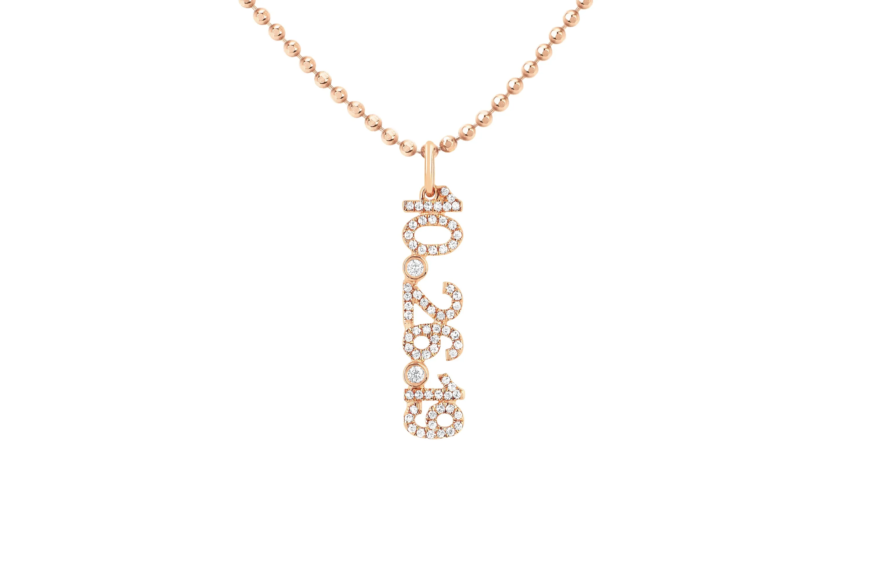 Diamond Date Charm Necklace sold by EF Collection product image thumbnail 3
