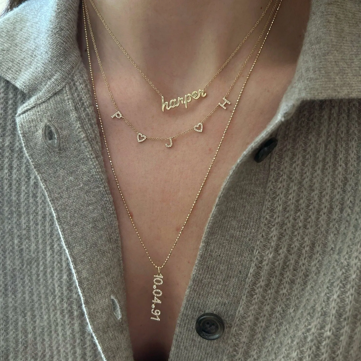 Diamond Date Charm Necklace sold by EF Collection product image thumbnail 2