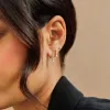 Bezel Set Diamond Pear Stud Earring sold by EF Collection