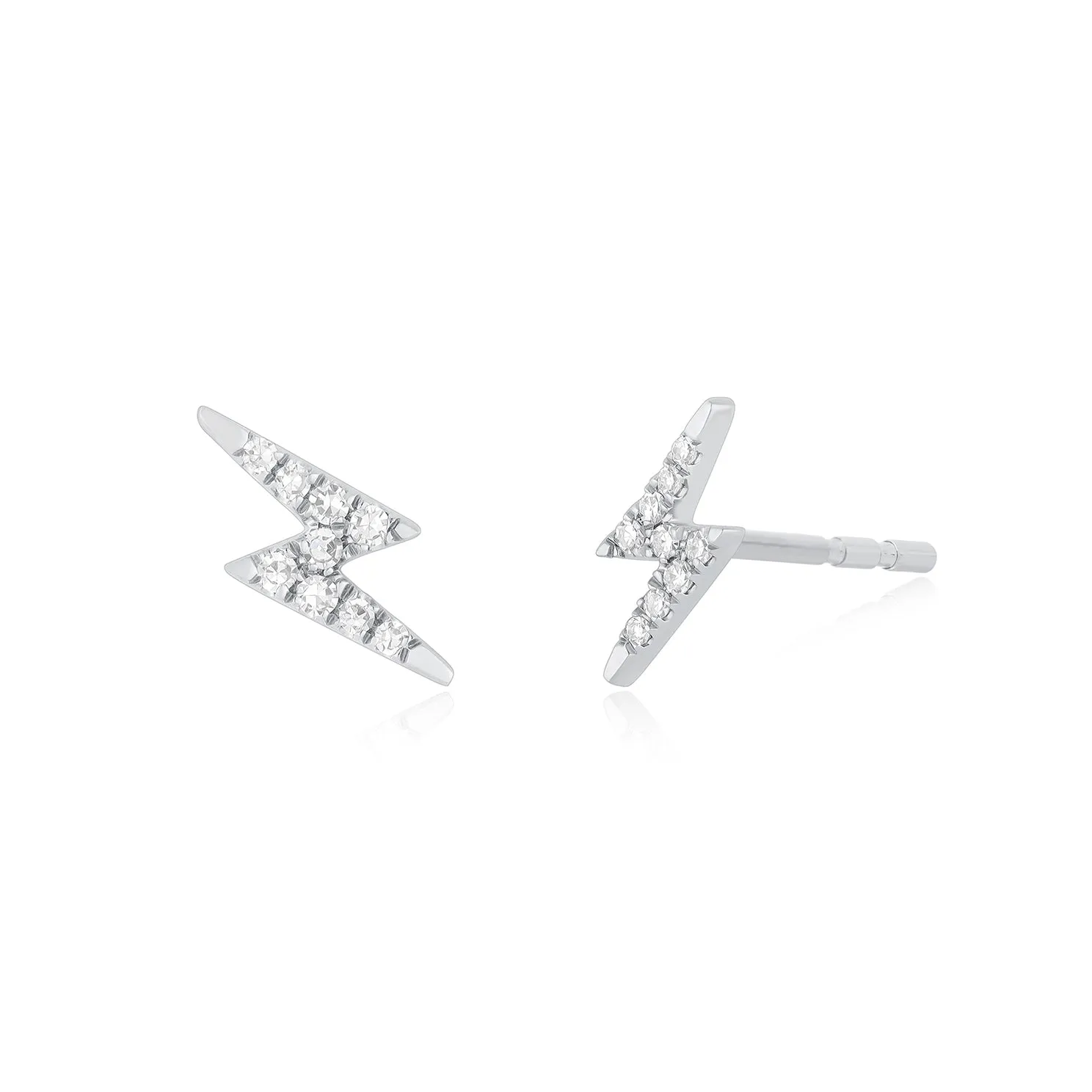 Diamond Mini Lightning Bolt Stud Earring sold by EF Collection product image thumbnail 4