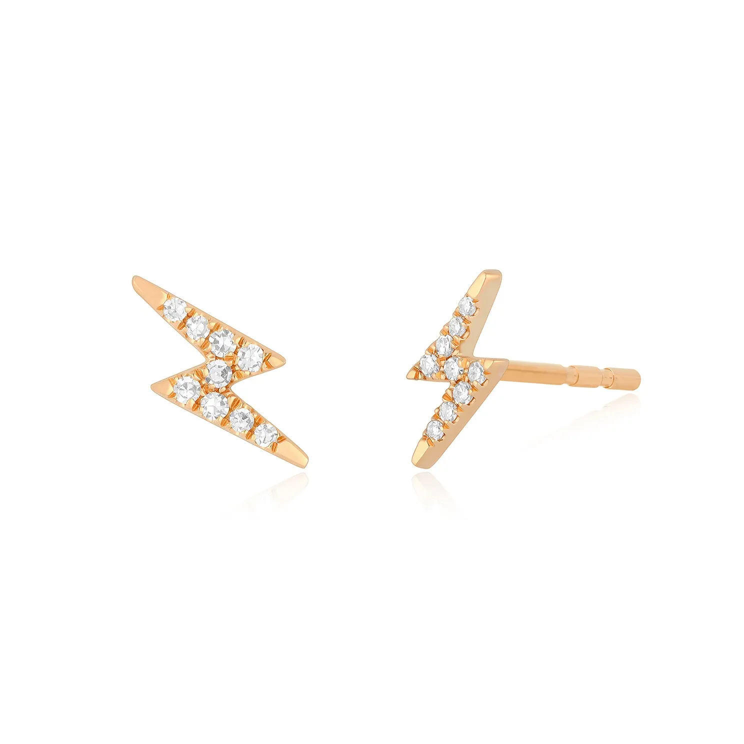 Diamond Mini Lightning Bolt Stud Earring sold by EF Collection product image thumbnail 3