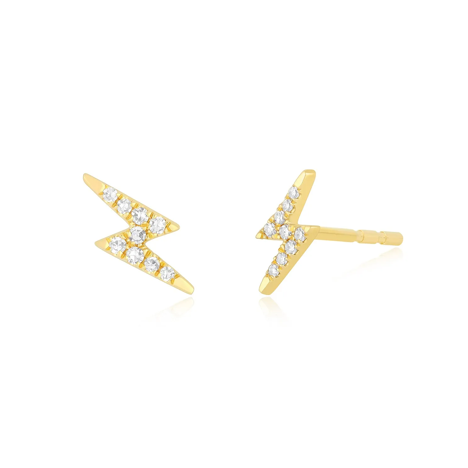 Diamond Mini Lightning Bolt Stud Earring sold by EF Collection