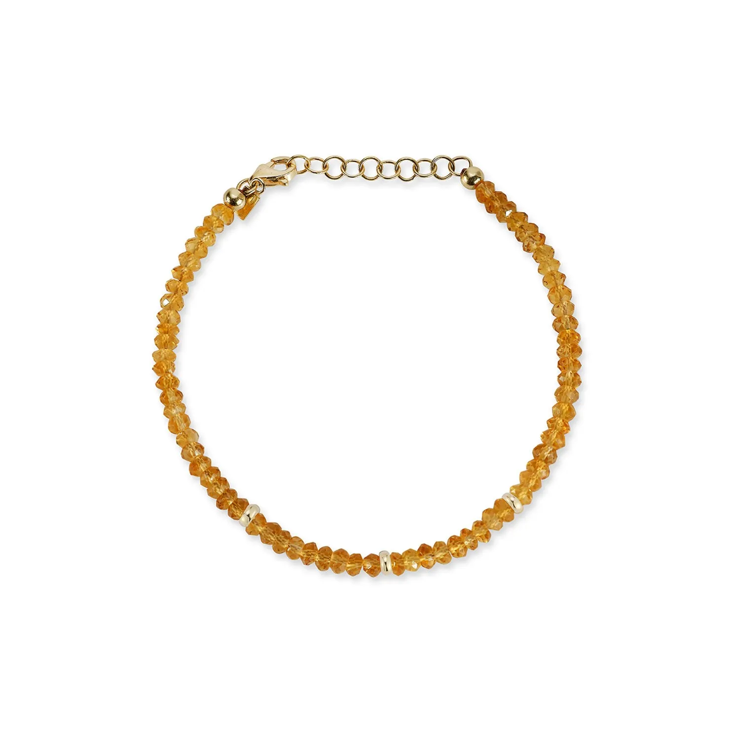 Birthstone Bead Bracelet In Citrine sold by EF Collection