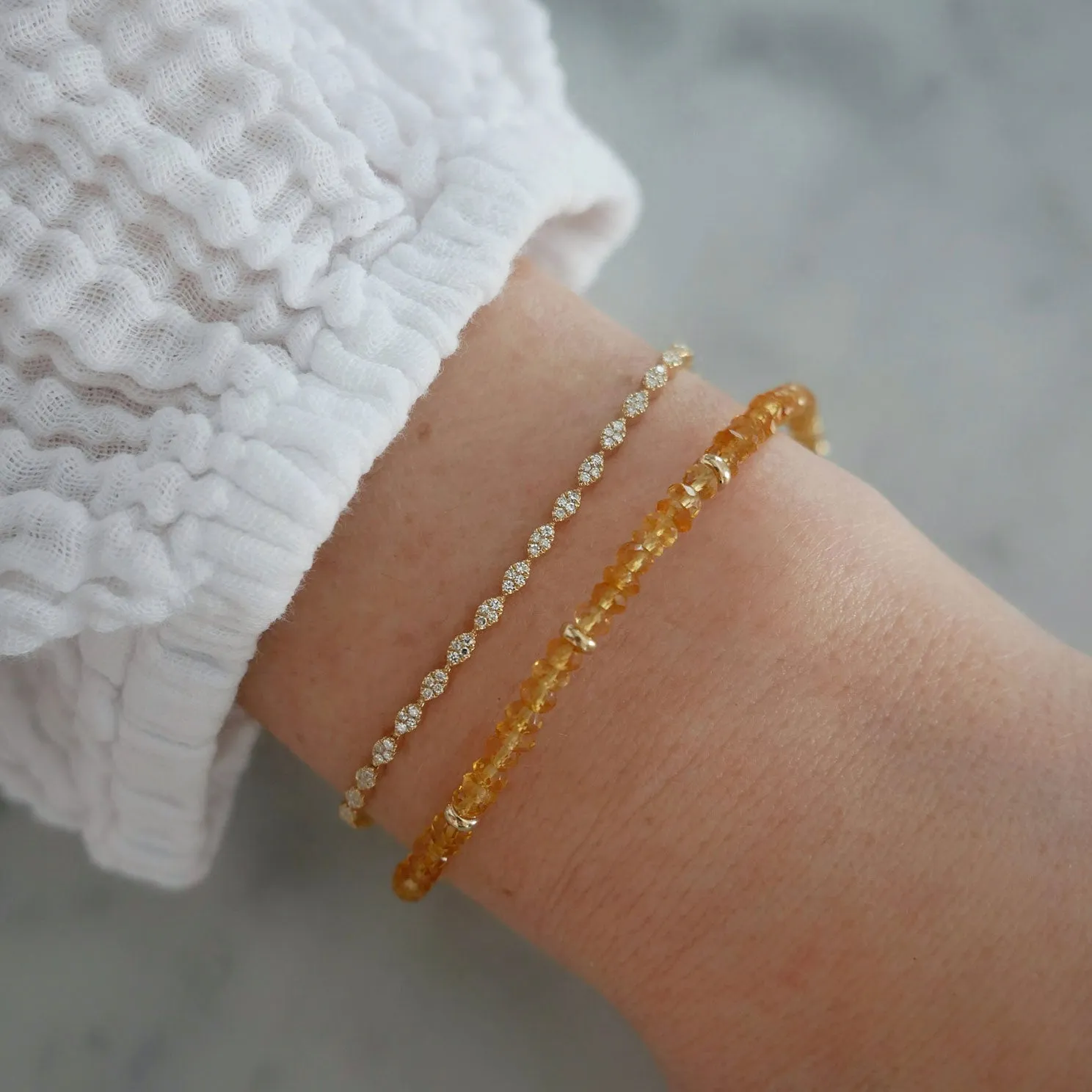 Birthstone Bead Bracelet In Citrine sold by EF Collection product image thumbnail 2