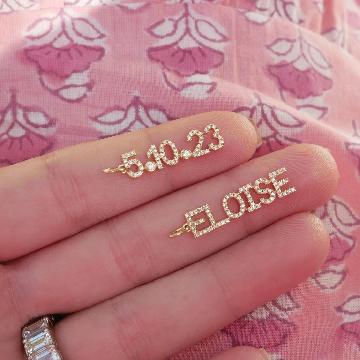 Diamond Date Necklace Charm sold by EF Collection product image thumbnail 2