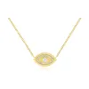 Gold & Diamond Evil Eye Protection Necklace sold by EF Collection