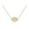 Gold & Diamond Evil Eye Protection Necklace sold by EF Collection