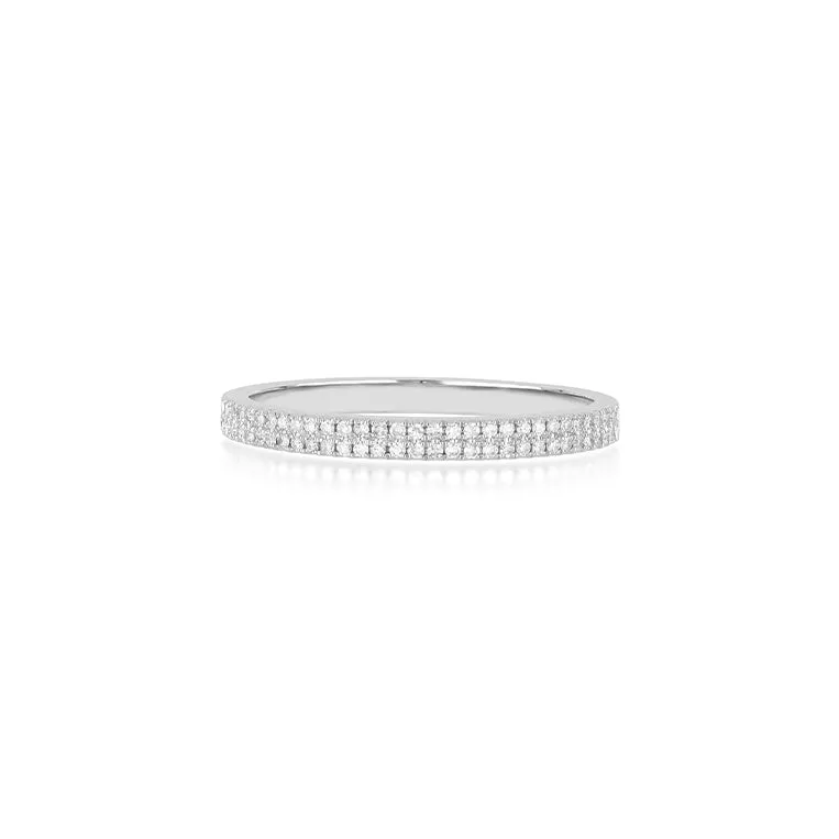 Double Row Diamond Ring sold by EF Collection product image thumbnail 4