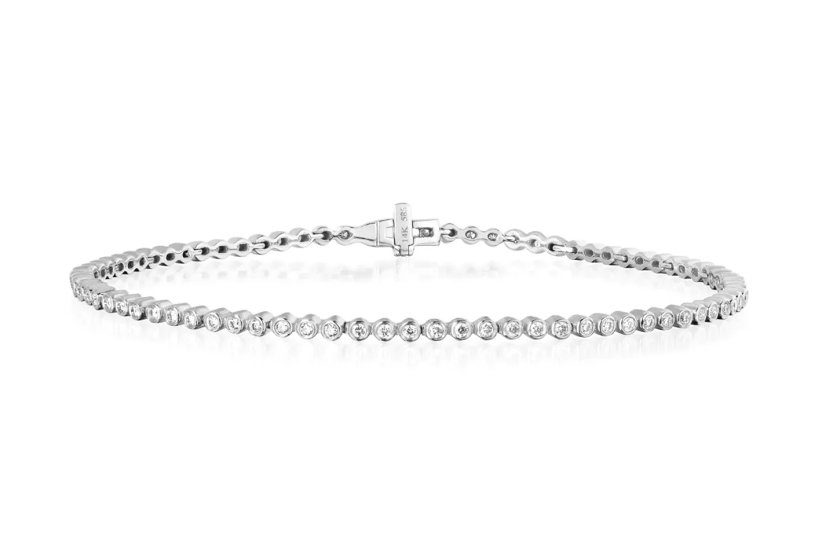 Diamond Bezel Eternity Bracelet sold by EF Collection