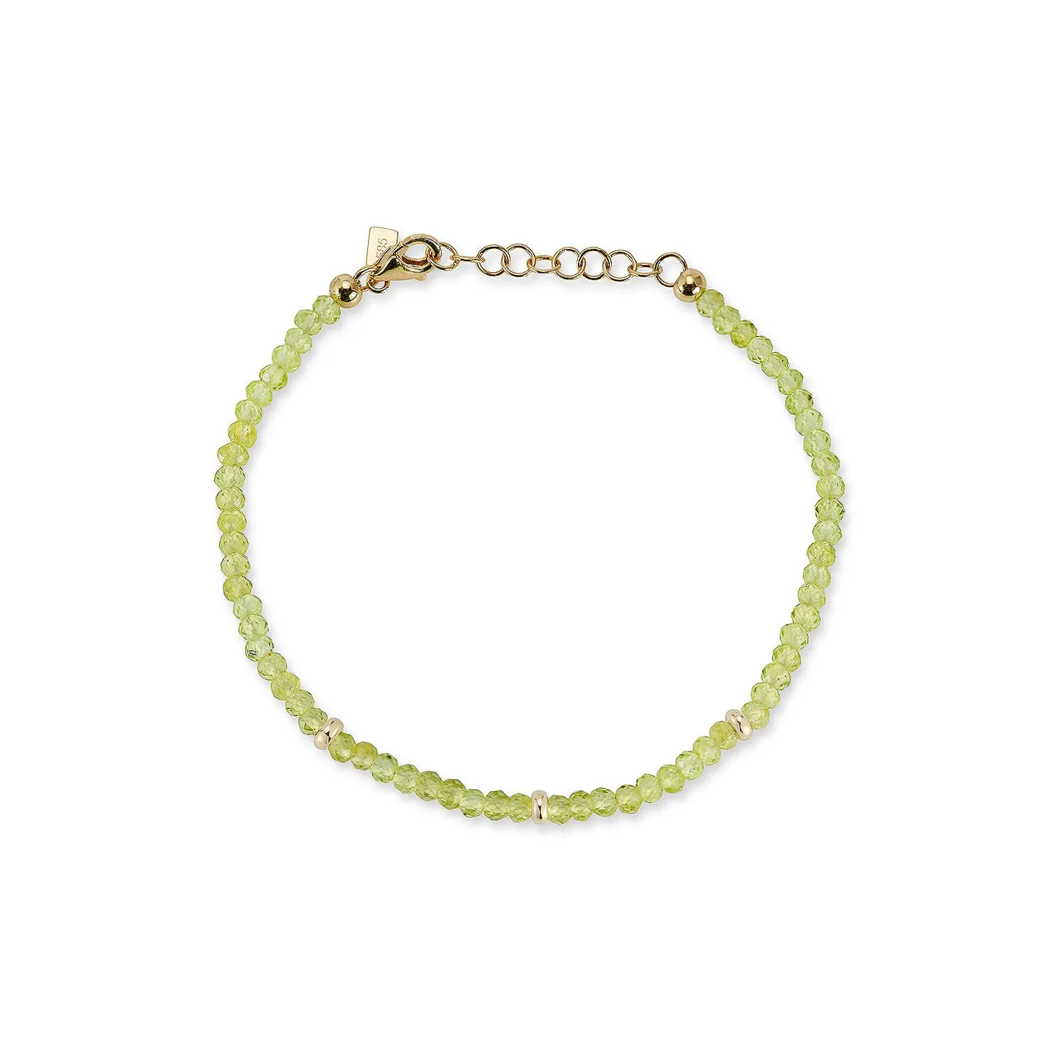 Birthstone Bead Bracelet In Peridot sold by EF Collection