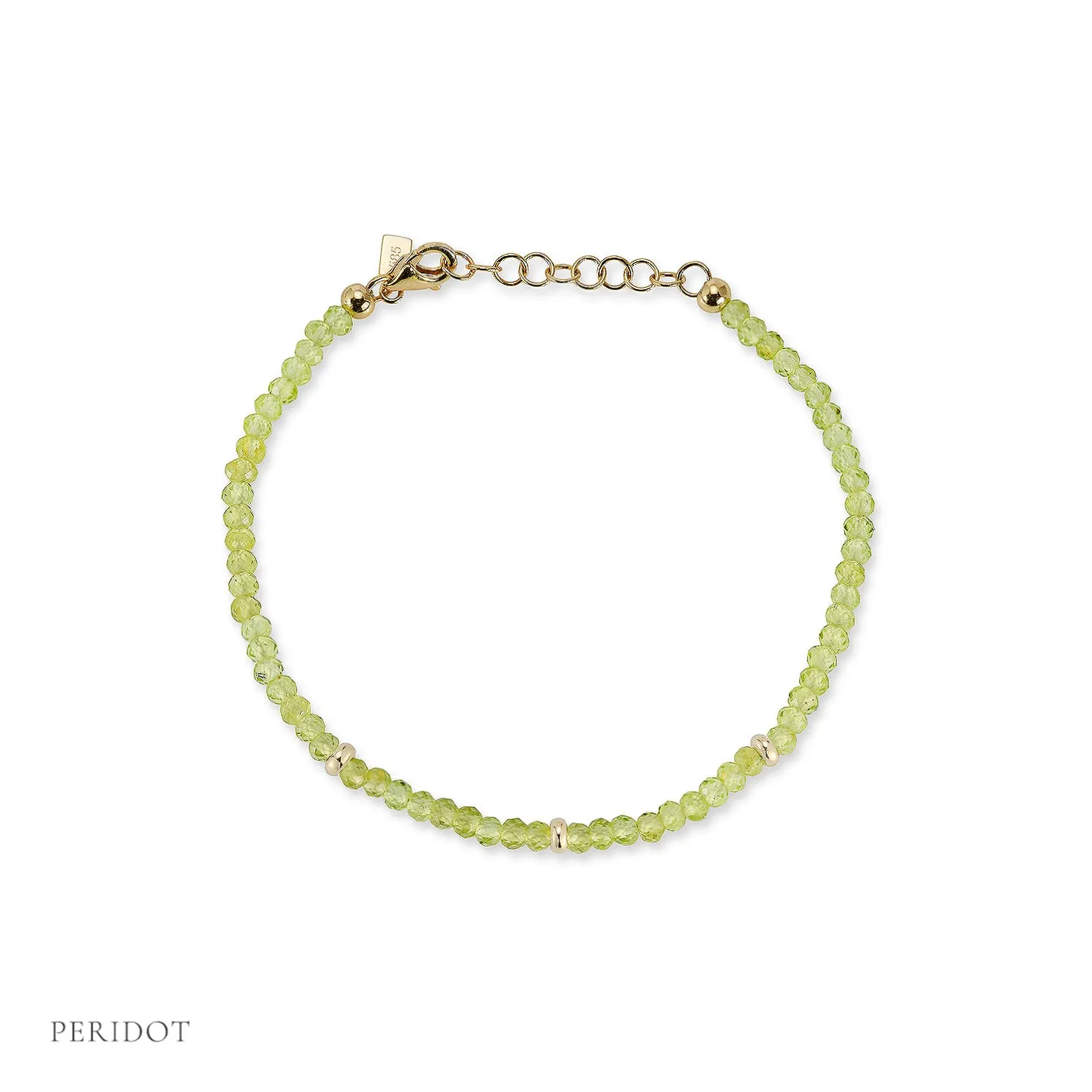 Birthstone Bead Bracelet In Peridot sold by EF Collection product image thumbnail 3