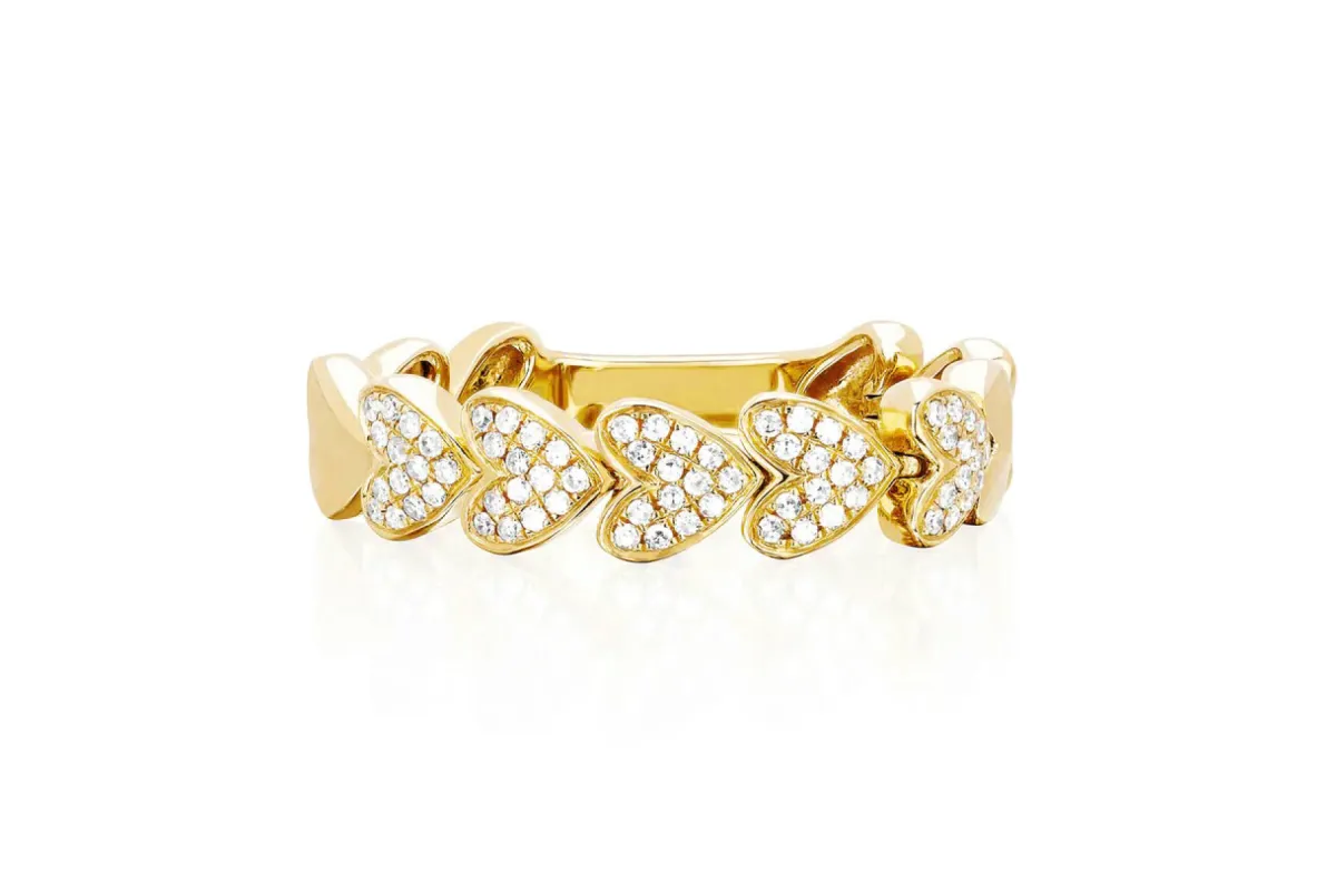 Diamond Love Link Ring made by EF Collection