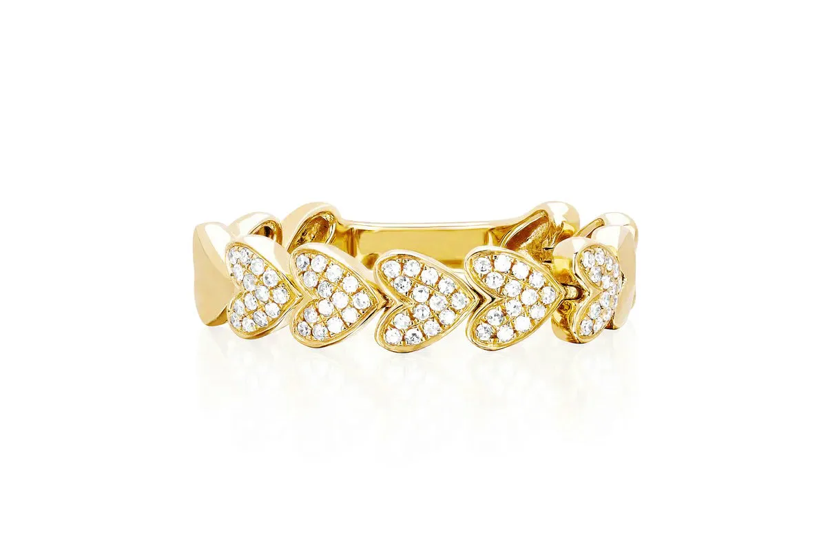 Diamond Love Link Ring sold by EF Collection