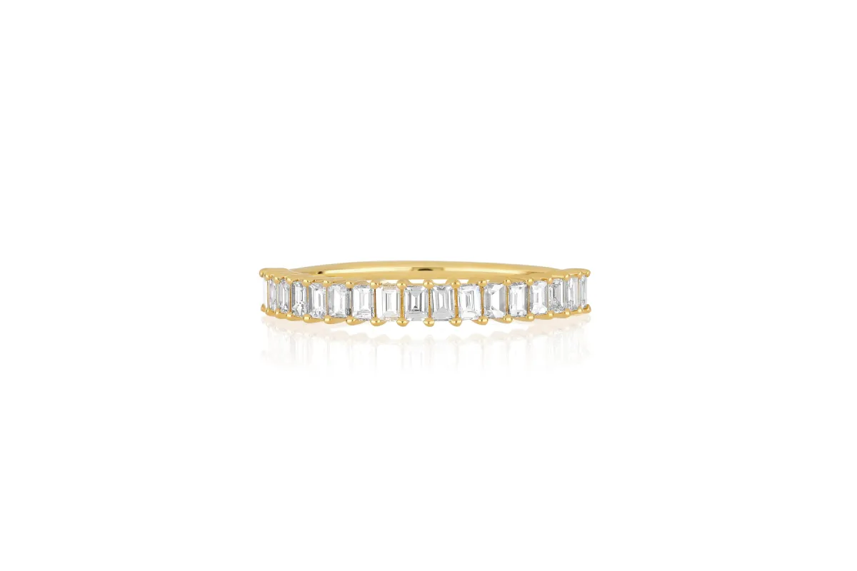Prong Set Diamond Baguette Ring sold by EF Collection
