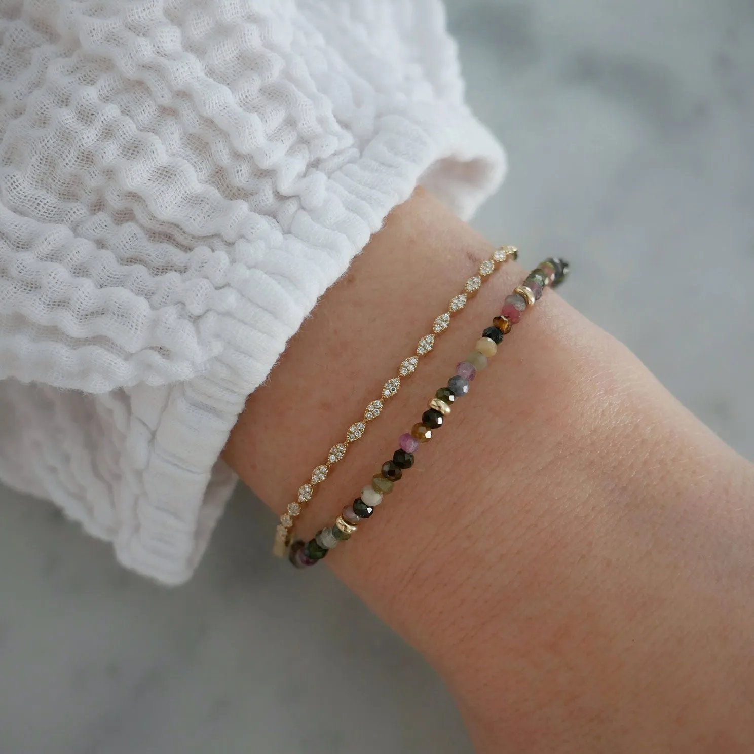 Birthstone Bead Bracelet In Tourmaline sold by EF Collection product image thumbnail 2